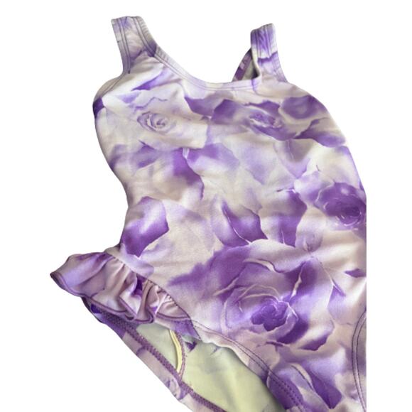 Lavendar floral swimsuit - Picture 2 of 5